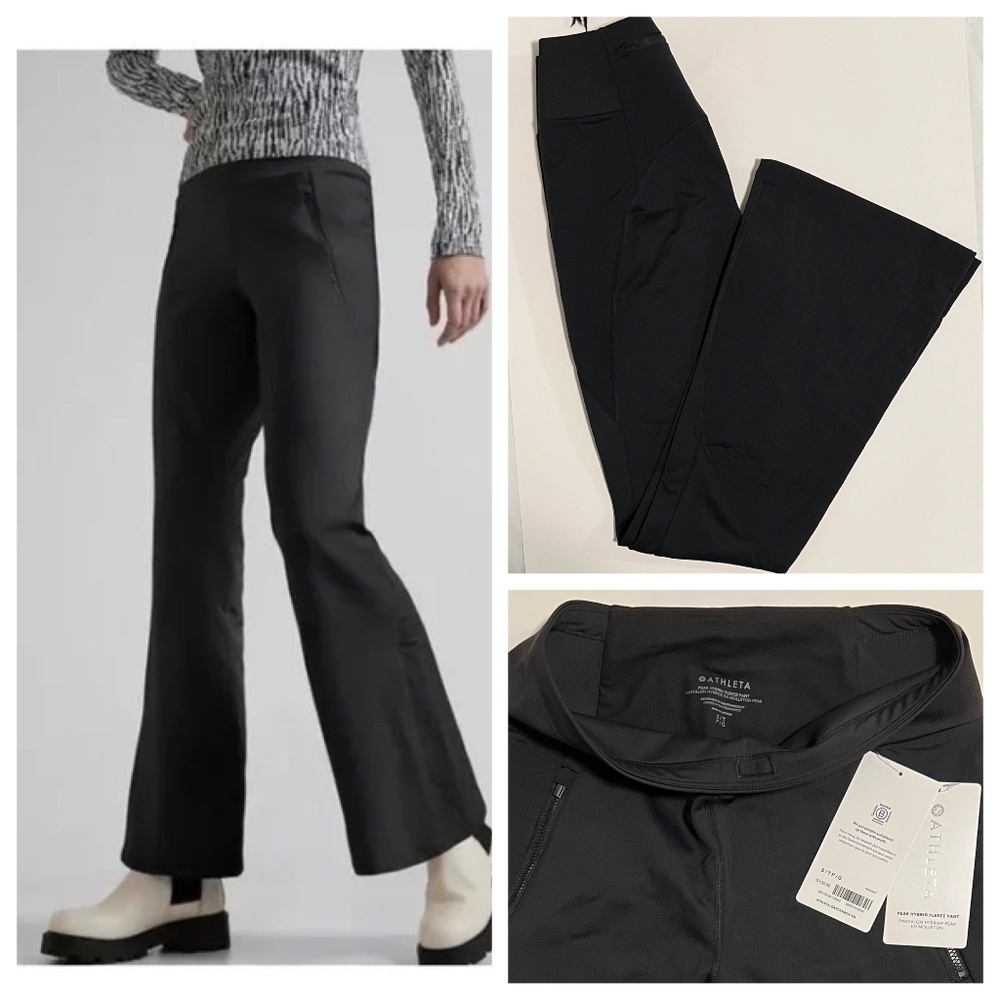 NWT Athleta Peak Hybrid Fleece Pant, Size Small Length 33"